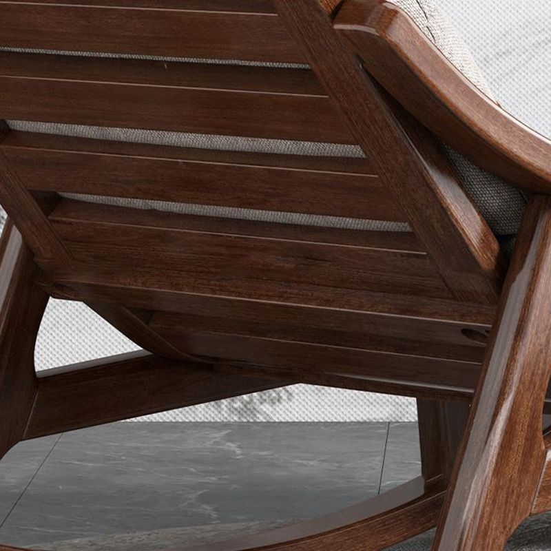 Mid Century Modern Sofa Rocking Chair Indoor Wooden Rocking Chair with Cushion