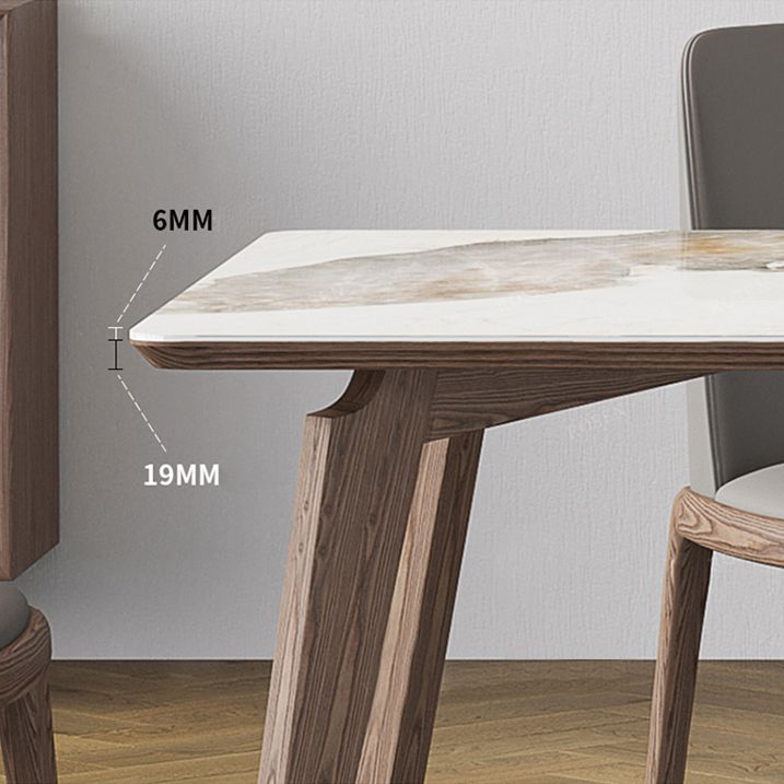 1/4/5 Pcs Sintered Stone Dining Room Set Dining Room Table and Chair Set