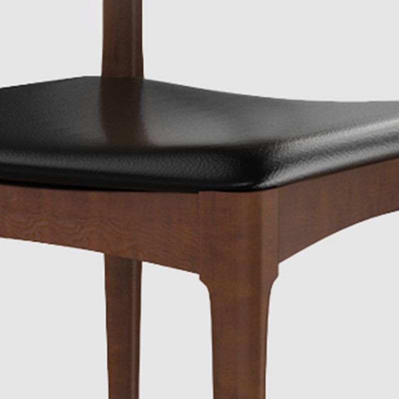 Sillas de comedor modernas con respaldo abierto, sillas laterales sin brazos con patas de madera
