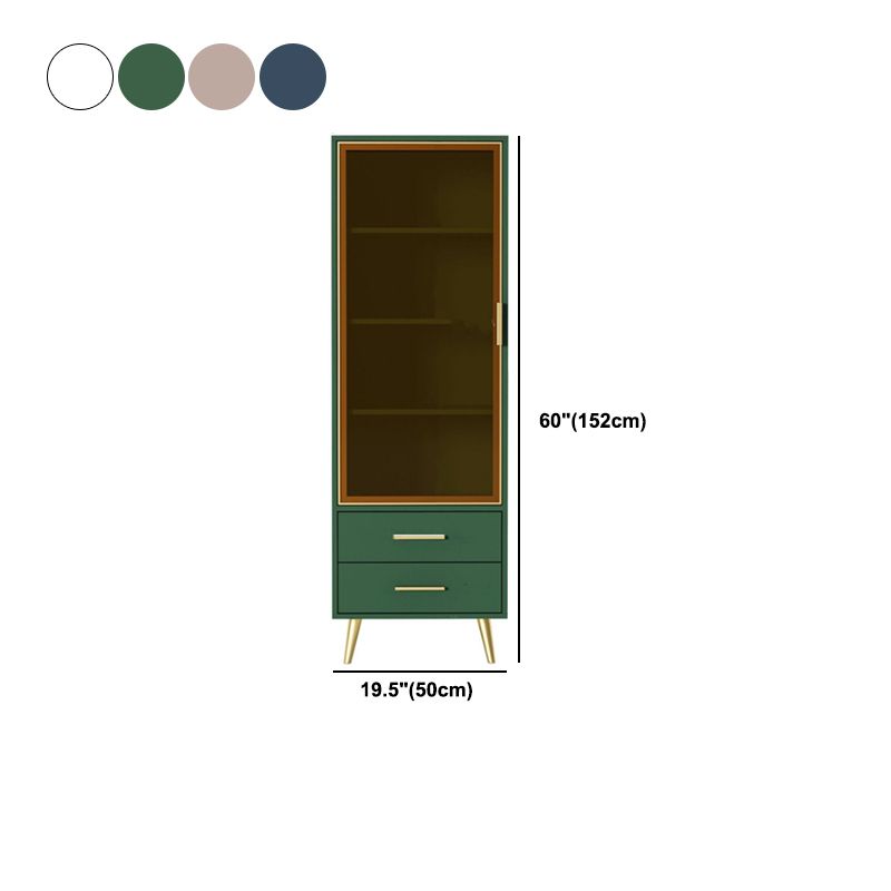 Rectangle Wood Accent Cabinet with 1 Door and 2 Drawer Contemporary Side Cabinet