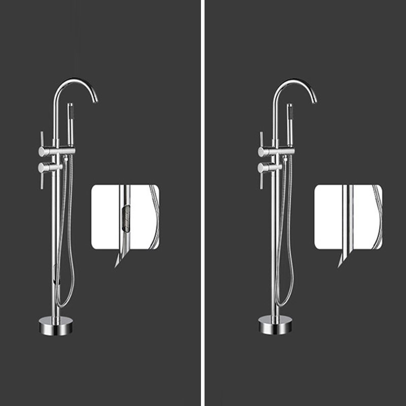 Modern Freestanding Tub Faucet Floor Mounted Lever Freestanding Tub Filler Trim