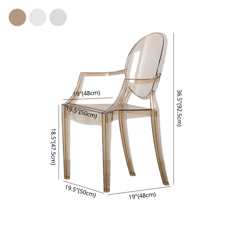 Silla de comedor de plástico de estilo nórdico, sillón de comedor apilable para uso en restaurantes