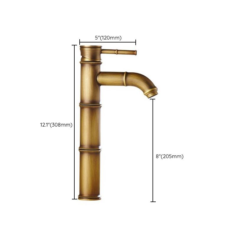 Farmhouse Vessel Faucet Brass Lever Handles Waterfall Spout Lavatory Faucet