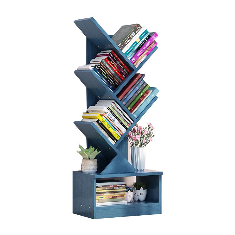 Scandinavian Style Shelf Bookcase Closed Back Bookcase for Office and Home
