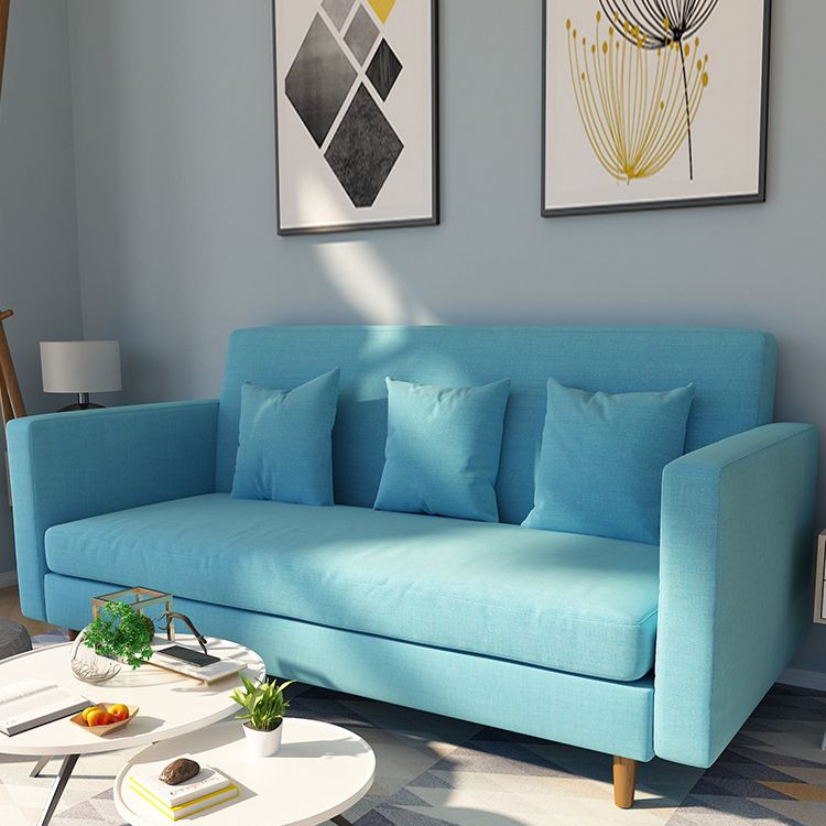 Scandinavian Tight Back Sofa with Storage and Square Arm 65H