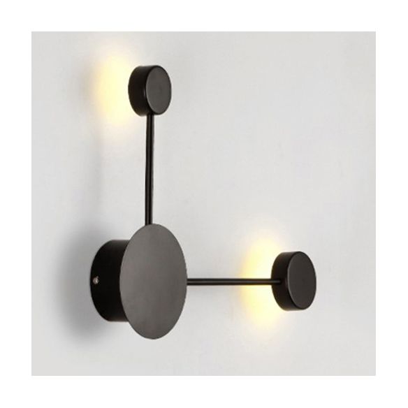 Black/White Sputnik Wall Sconce Light Fixture Modern LED 2/3/6 Lights Acrylic Wall Lamp in Warm/White Light
