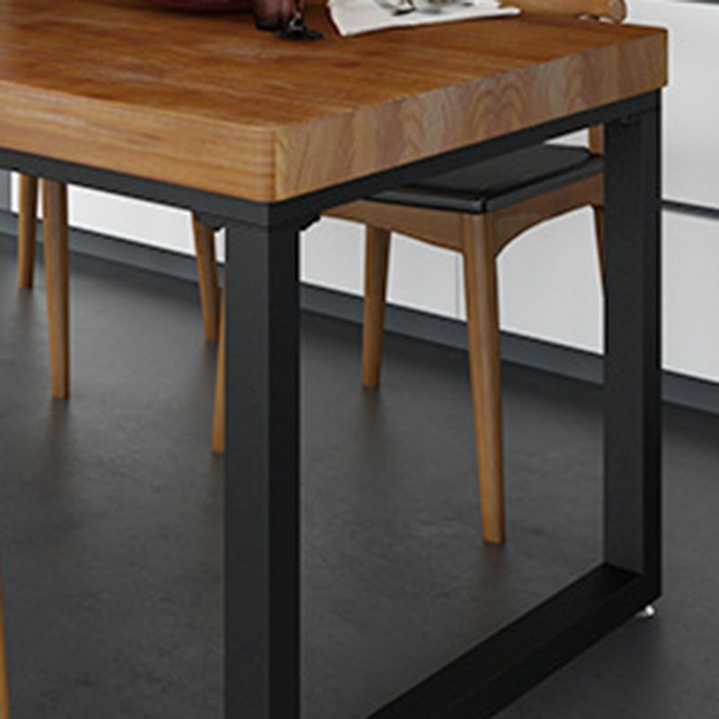 Industrial 1/2/5 Pieces Furniture Solid Wood Rectangle Dining Room Set in Brown