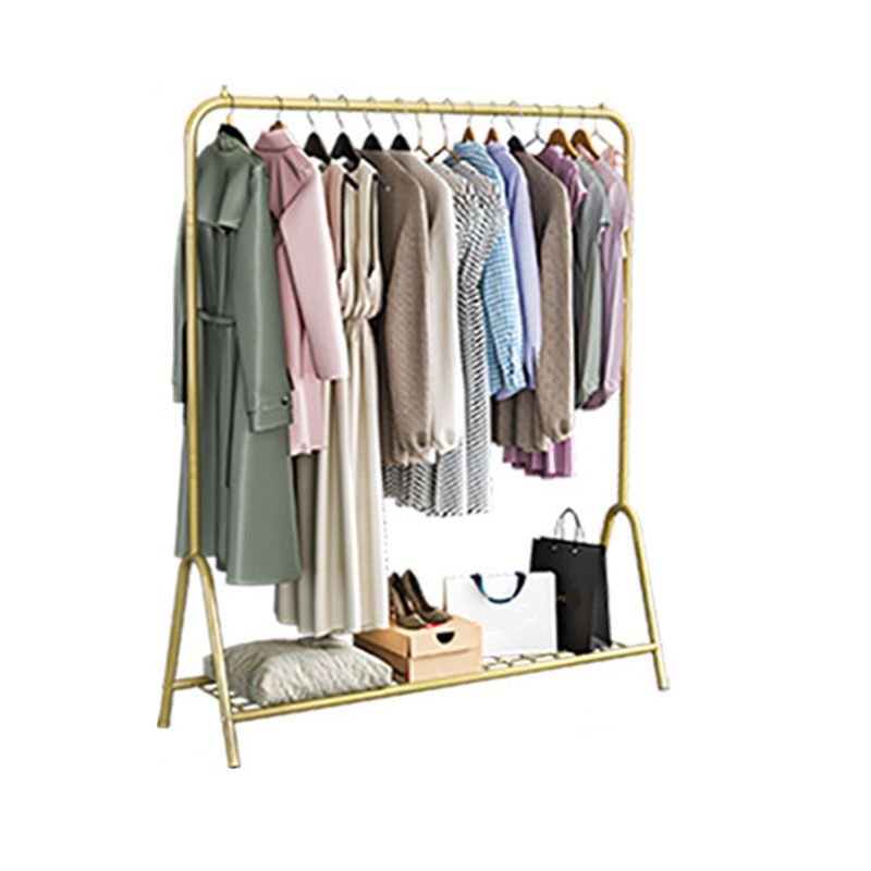 Gorgeous Clothes Hanger Metal Frame Coat Rack with Storage Shelf