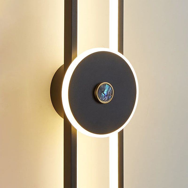 Modern Style Wall Mounted Sconce Black/Gold Wall Lights for Living Room