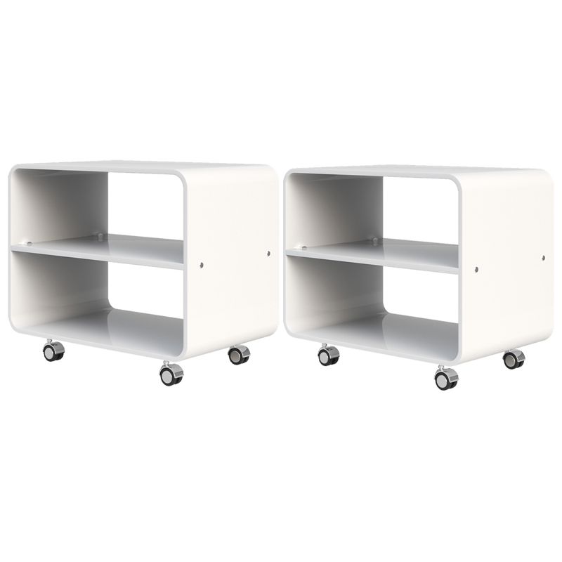Modern Acrylic Bed Nightstand Open Storage Accent Table Nightstand