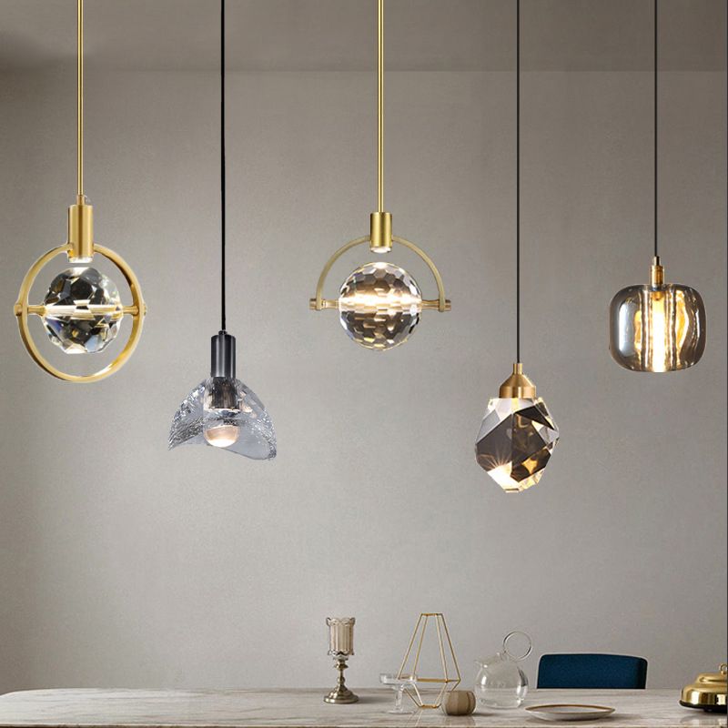 Moderner Luxusstil Hängsbeleuchtung mit einstellbarem Kabelkristall 1 Light Pendell Light Kit