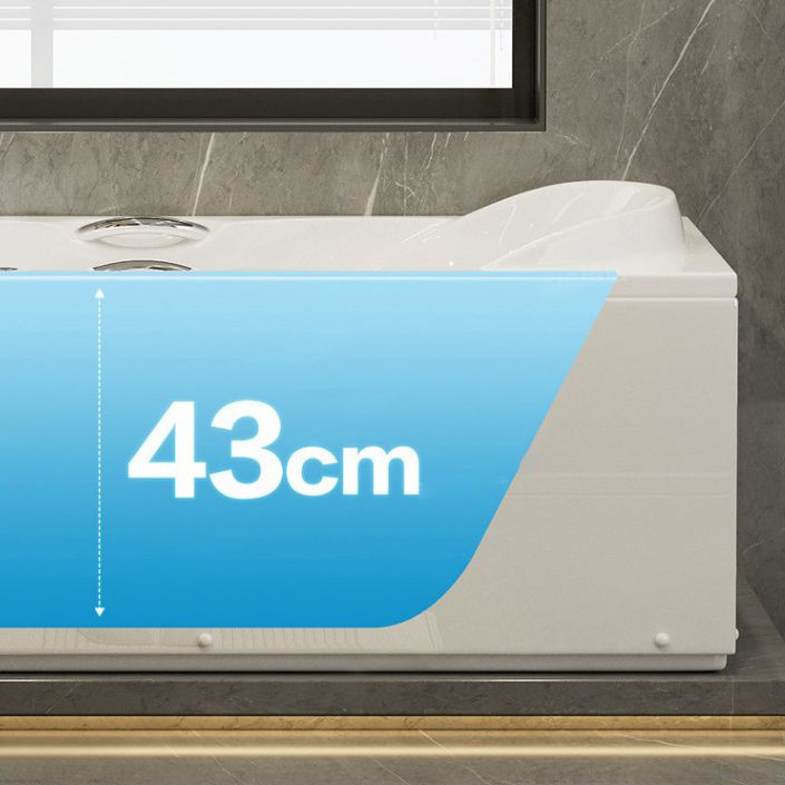 Rectangular Bath Soaking Back to Wall Bathtub in White (Board not Included)