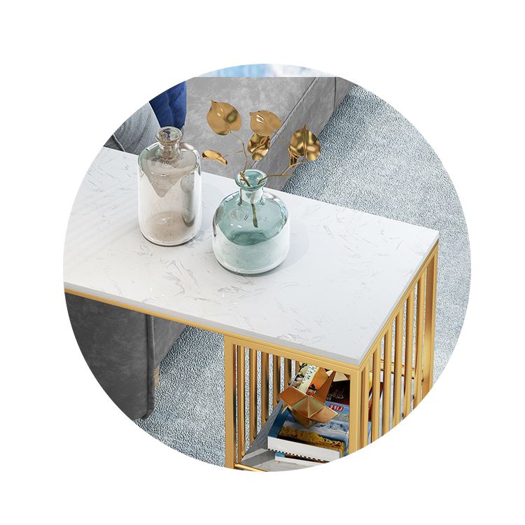 1/3 Pieces Luxurious Rectangular Bar Table Set Artificial Marble Top Pub Table Set