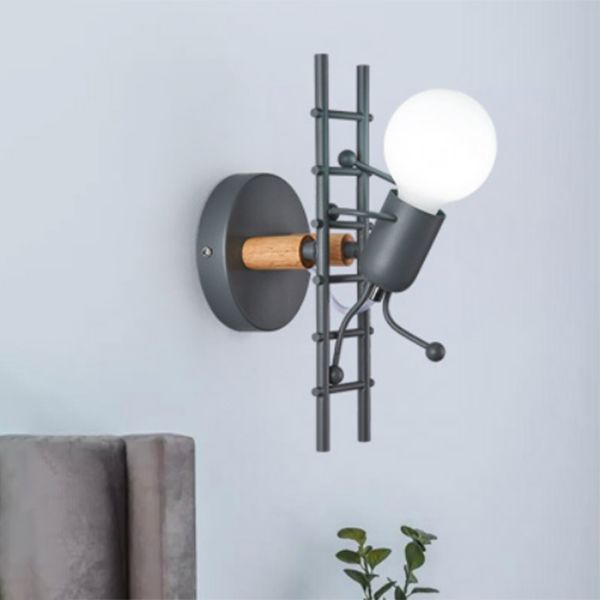 Light Aibture a monte della parete in metallo semplice stile moderno 1 luce da parete interno a parete