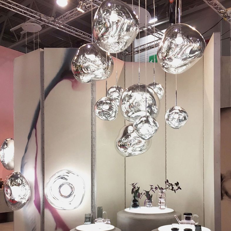 1 Light Acrylic Pendant Ceiling Lights Modern Spherical Hanging Pendant Lights for Dining Room
