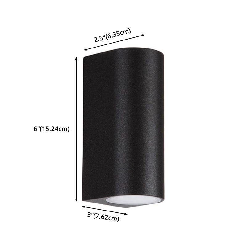 Modern Minimalist Style Cylinder Up and Down LED Wall Sconce Metal Wall Mounted Lamps