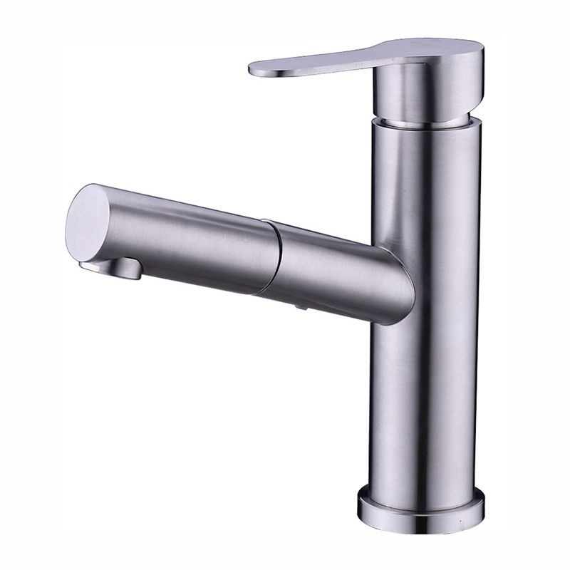 Pull-out Faucet Contemporary Single Handle Faucet with Swivel Spout