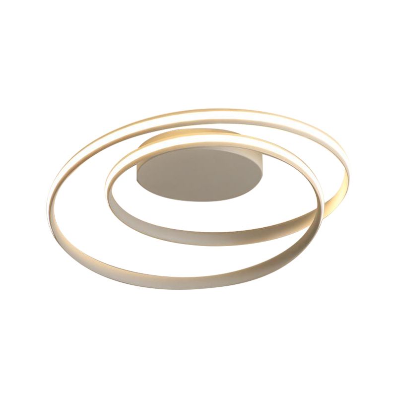 White / Black Circle Ceiling Lights Flush Mount Modern 18 "/23.5" Lighting Fixture for Indoor