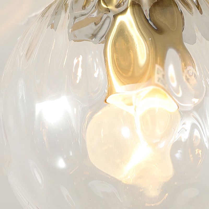 1 Light Spherical Ceiling Light Modern Style Glass Ceiling Lighting for Dining Room