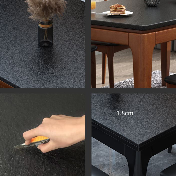 4-foot Stone Furniture Midcentury Style Rectangle Dining Table for Indoor