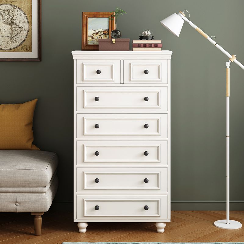 Contemporary Rectangle Chest/Cabinet with Drawers in Rubberwood