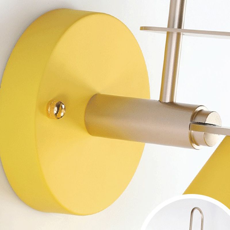 Geometric Shade Metal Wall Sconce Industrial Style Single Light Wall Mounted Light