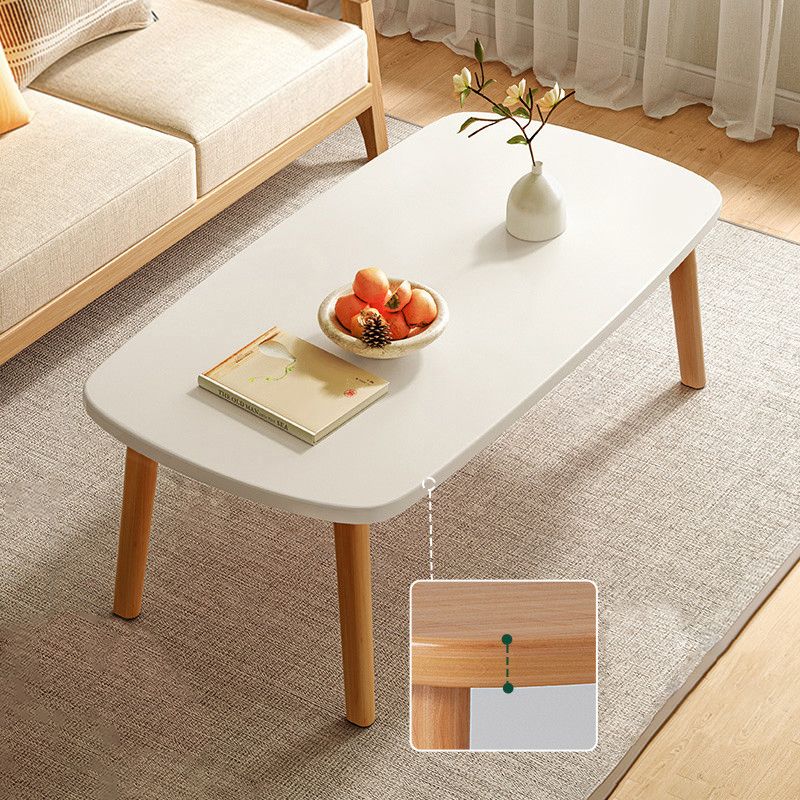 21" Wide Contemporary Coffee Table 4 Legs Single Coffee Cocktail Table