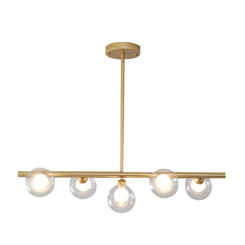 Simplicity Island Lighting Fixture Glass Shade Hanging Light for Dining Room