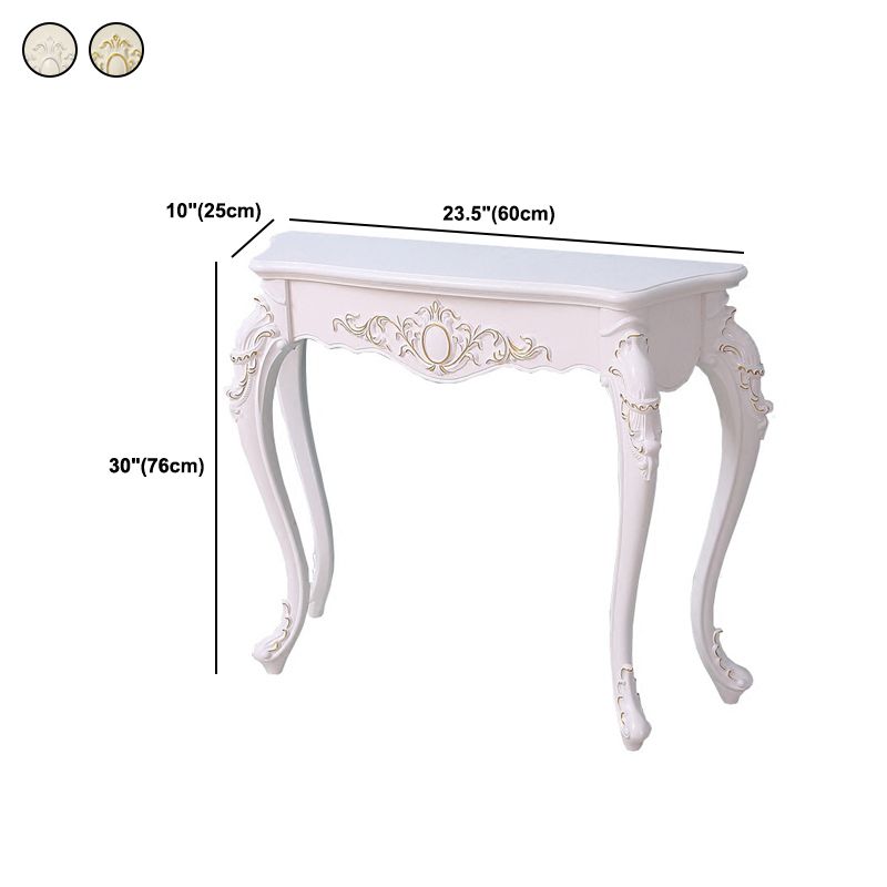 Victorian Hall Console Table Free Form Wood End Table with Legs