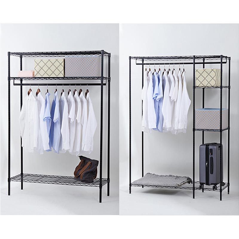 Contemporary Style Wardrobe Metal Wardrobe Closet with Adjustable Shelves