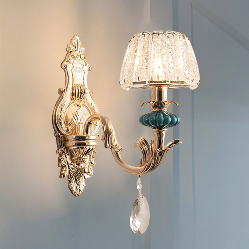 Éclairage mural à tambour en or Gol