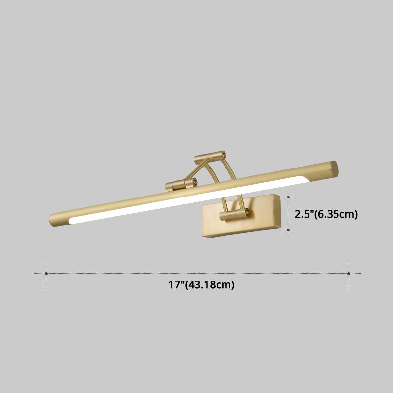 Armed Vanity Wall Light Fixtures Modern Luxury Style Copper Single Vanity Light