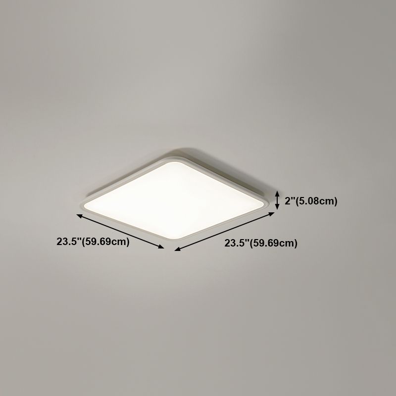 Metalen vierkante vorm spoelplafondlicht moderne stijl 1 licht spoelbevestiging verlichting in het wit