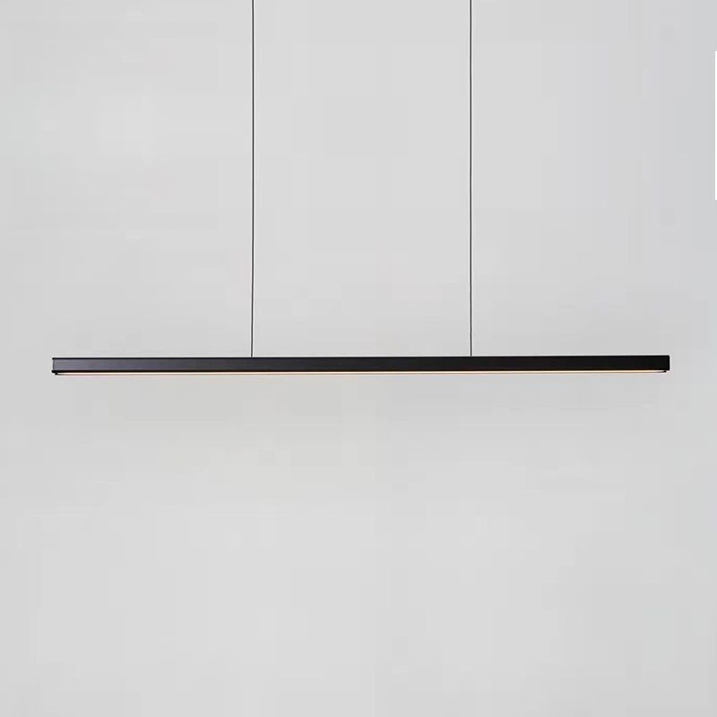 1-Light Modern Pendant Lighting Linear Pendant Light Fixture with Acrylic Shade