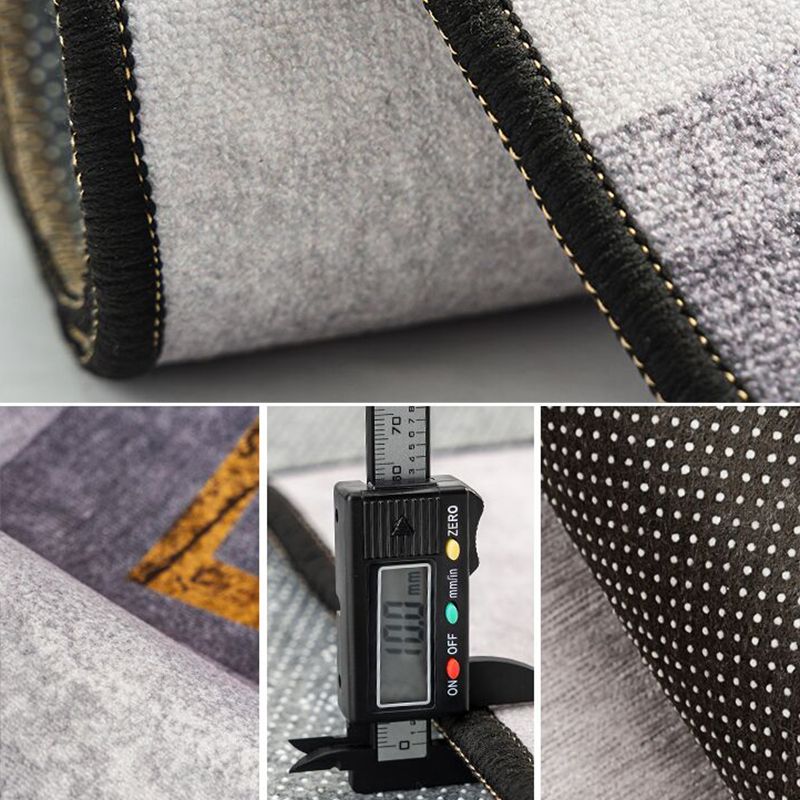 Weißer Simplicity-Innenteppich, Polyester-Teppich mit Farbverlauf, rutschfester Teppich für die Inneneinrichtung