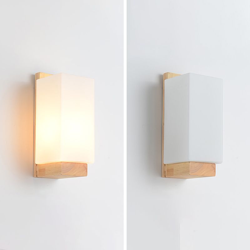 Lampada da parete moderna per parete geometrica 1 muro di vetro 1 luci di applique a parete leggera in bianco