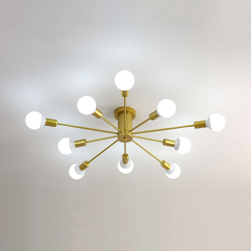 Industrial Ceiling Light Creative Semi-flush Mount Light Fixture for Sitting Room