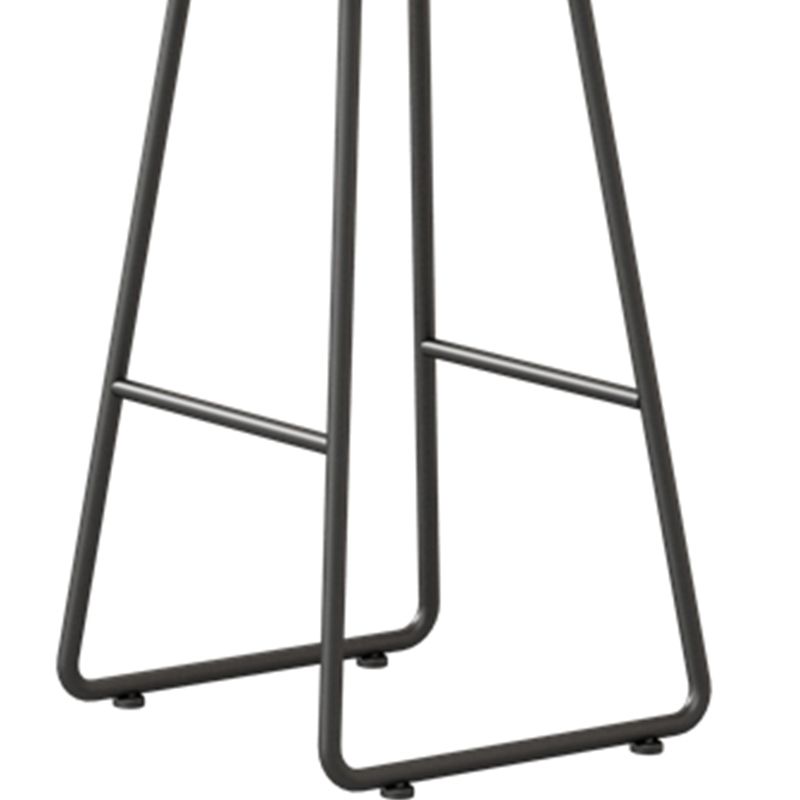 Moderner Thekenhocker ohne Armlehnen, Eisen-Haushalts-Barhocker mit Kunststoffsitz und Pedal
