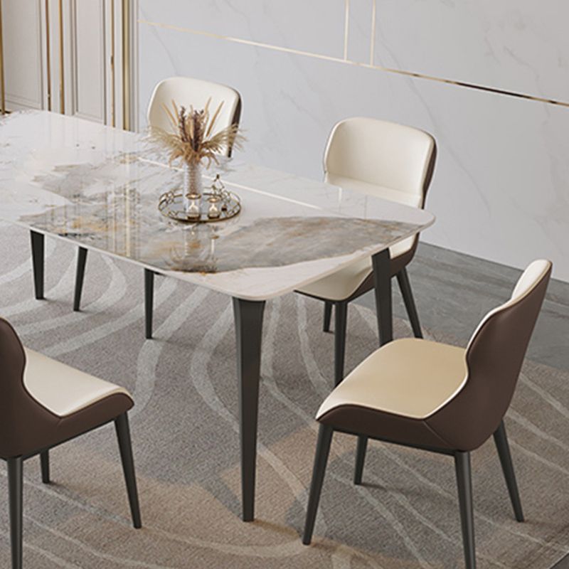 Rectangle Sintered Stone Dining Table Modern Dining Table for Kitchen