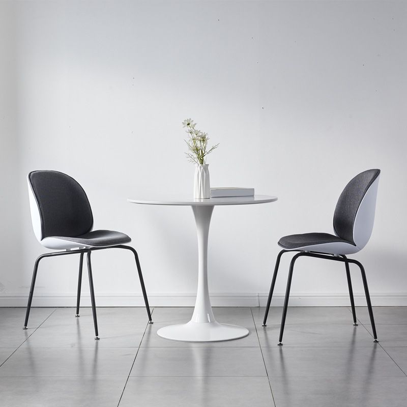 Contemporary Wood Round Dining Set Plastic 1/2/3 Pieces Dining Furniture for Home