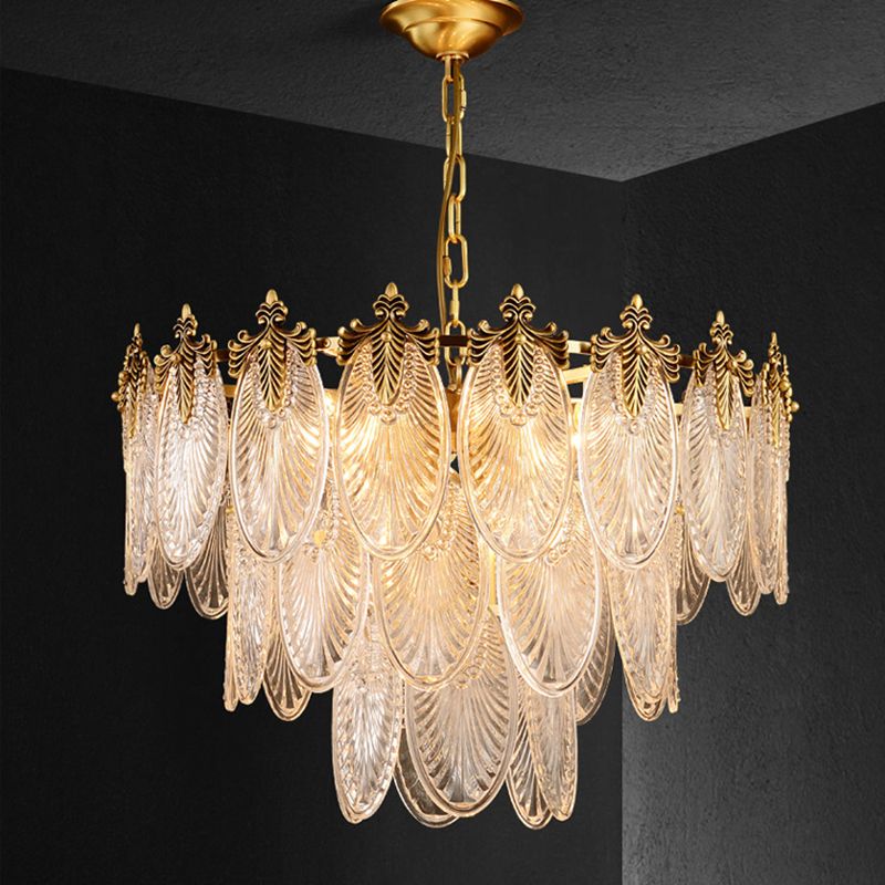 Luminaire de lustre en plumes