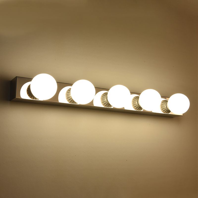 Metal Ball Vanity Lighting Contemporary Style Multi Lights Vanity Sconce Lights
