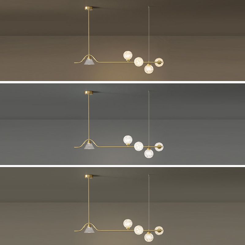 Cone et îlot Ball Light Minimaliste en verre treillis de verre