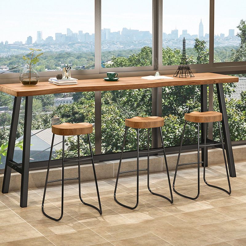 Wood Dining Stool Contemporary Bar Stools in Black and Brown