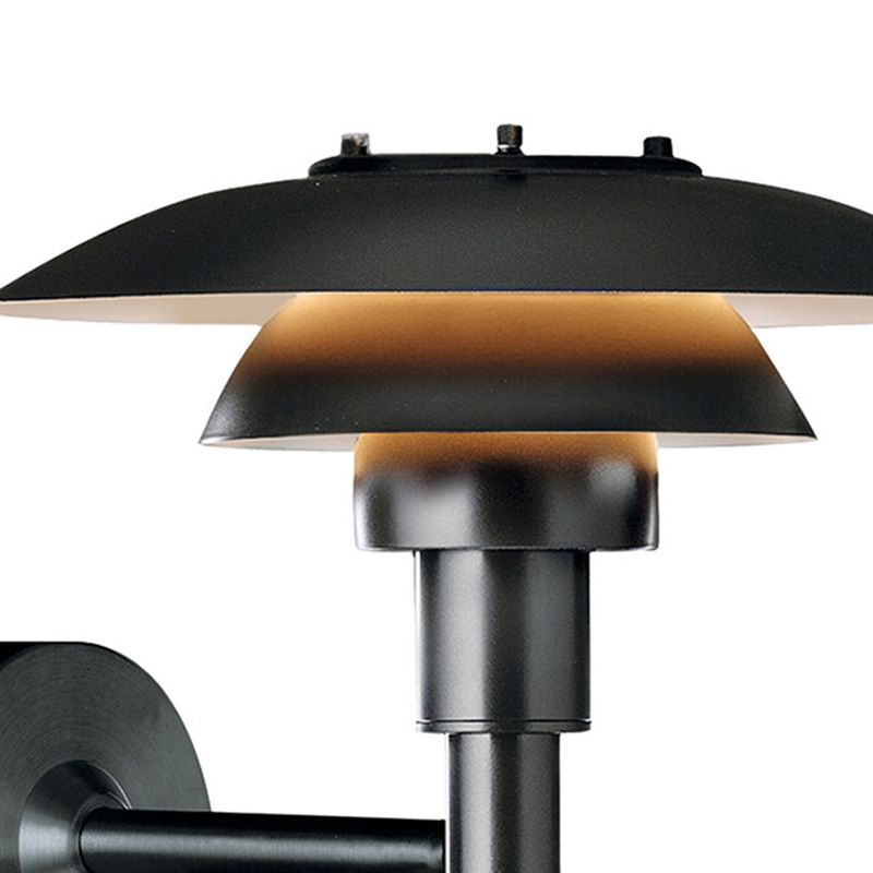 Matte Black Wall Lamp Industrial Aluminum 1 - Light Wall Armed Sconce