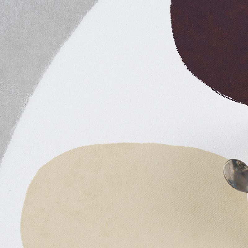 Rapis moderne vert Polyester Rattract Print Rapis lavable pour le salon