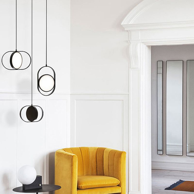 Metalen ovale tint hanglampen moderne stijl hangende montage armatuur voor slaapkamer
