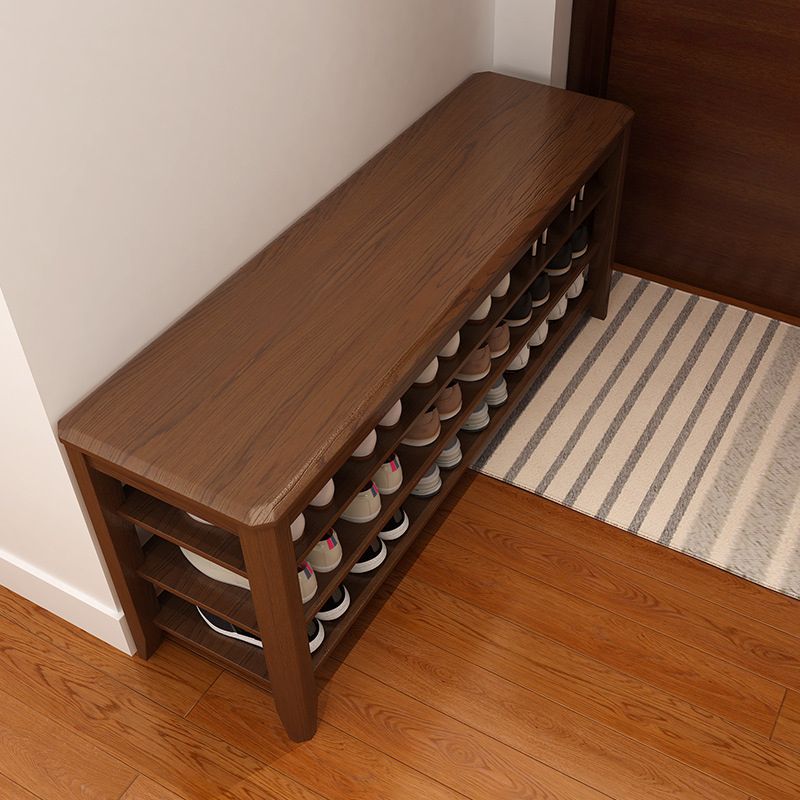 Modern Entryway Bench Rectangle 12" Width Wooden Seating Bench