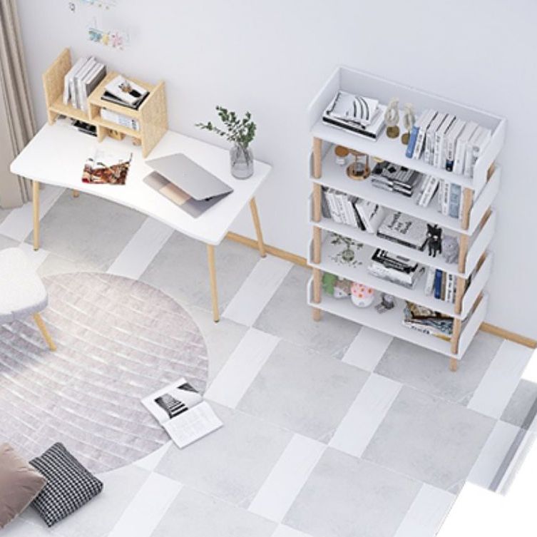 Open Back Modern Style Bookshelf Wood Bookcase for Study Room