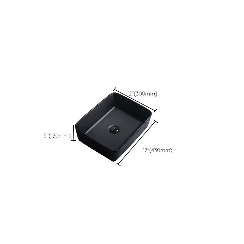 Modern Vessel Lavatory Sink Porcelain with Faucet and Basin Bathroom Sink